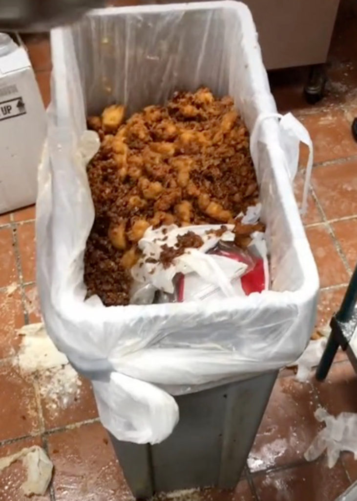 chick-fil-a nuggets in the trash