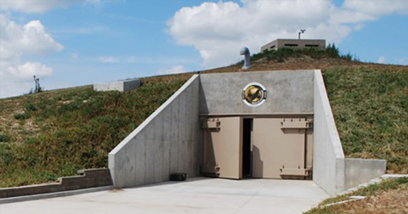 entrance to underground bunker doomsday condo