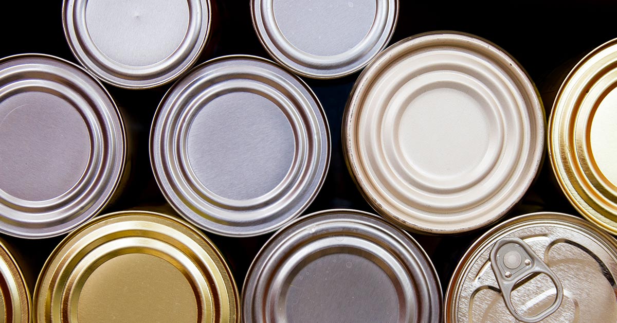 canned goods seen from above