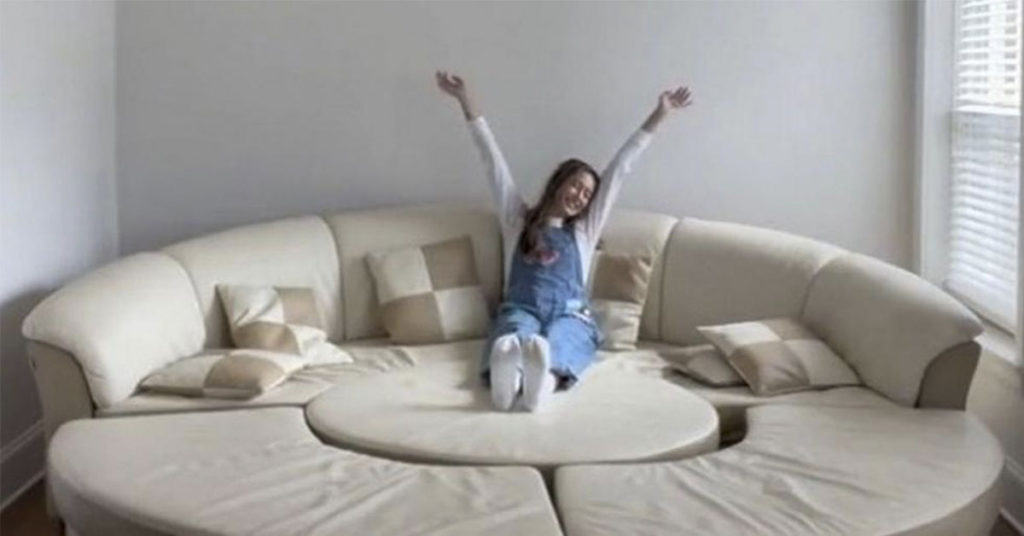 Woman aghast to learn the history of her couch - as people beg her to ...